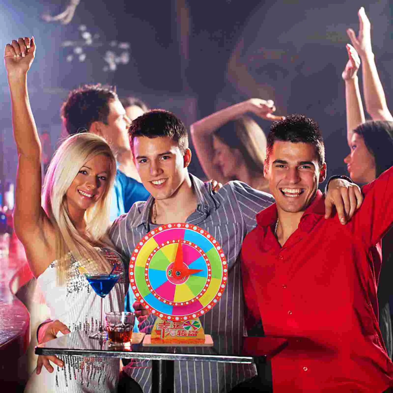 

Desktop Vertical Double-layer Lottery Carousel Fortune Game Prize Wheel Board Party Supplies Plastic Raffle Turntable
