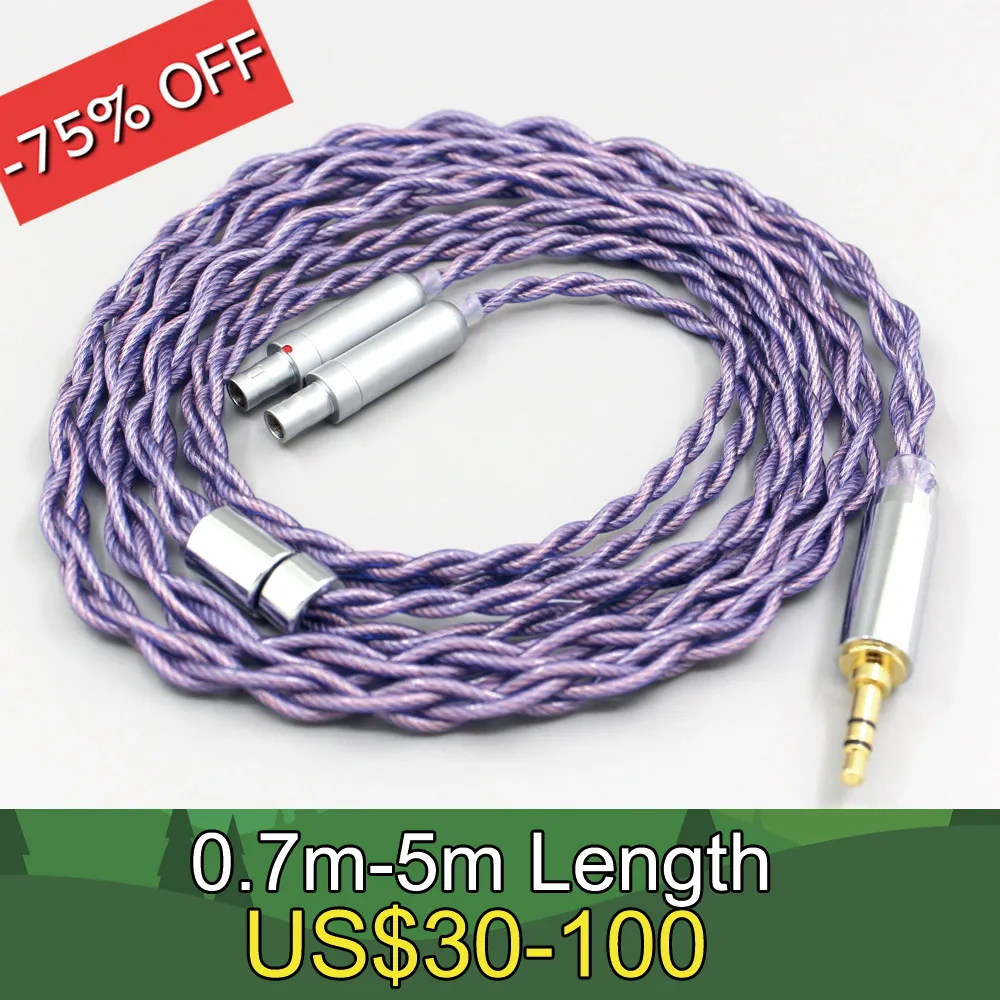 

Type2 1.8mm 140 cores litz 7N OCC Headphone Earphone Cable For Sennheiser HD800 HD800s HD820s HD820 Dharma D1000 LN007877
