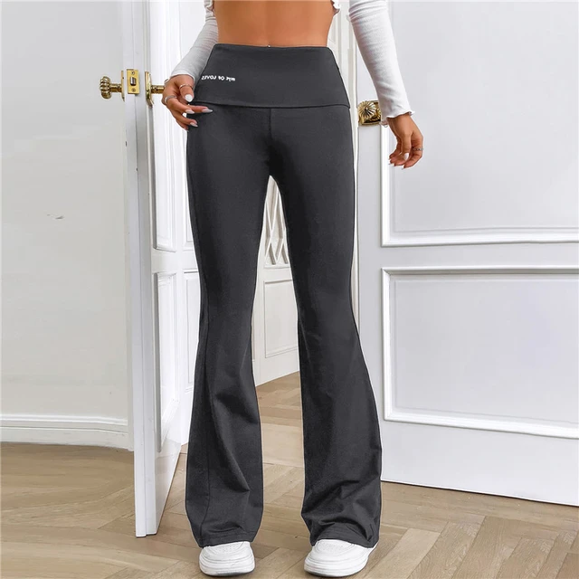 Flare Leggings Yoga Pants Women High Waist Wide Leg Pants Women Gym Sports  Black Flared Pant Plus Size Dance Trousers 2023 New - AliExpress