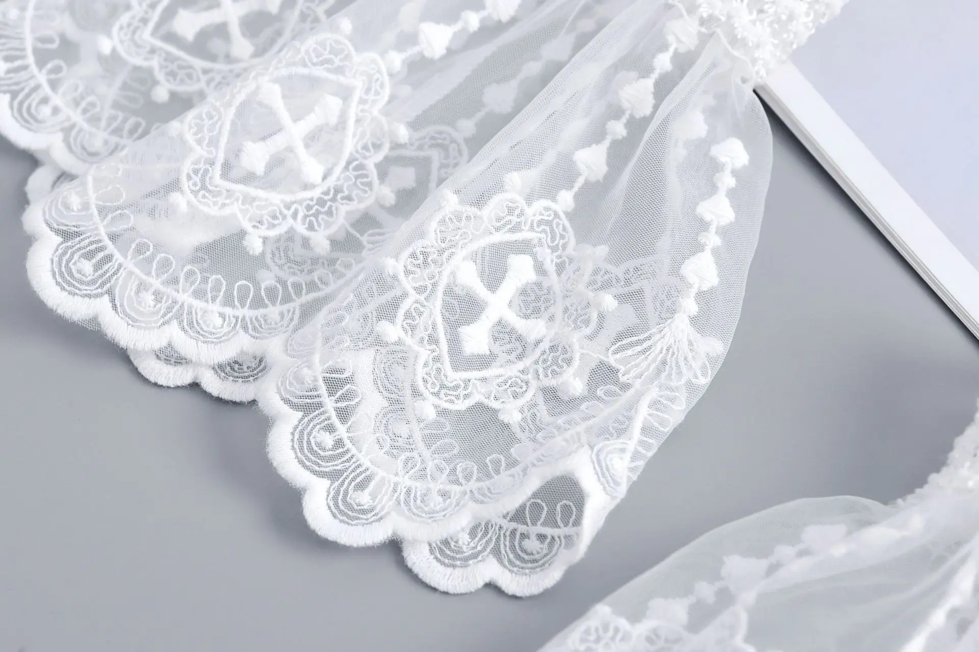 Vintage Spitzen-Rüschenkragen mit Kreuzdesign, Unisex Hofstil-Falschkragen/Lätzchen, Clown-Accessoire Abnehmbarer Halskragen – Detail 38