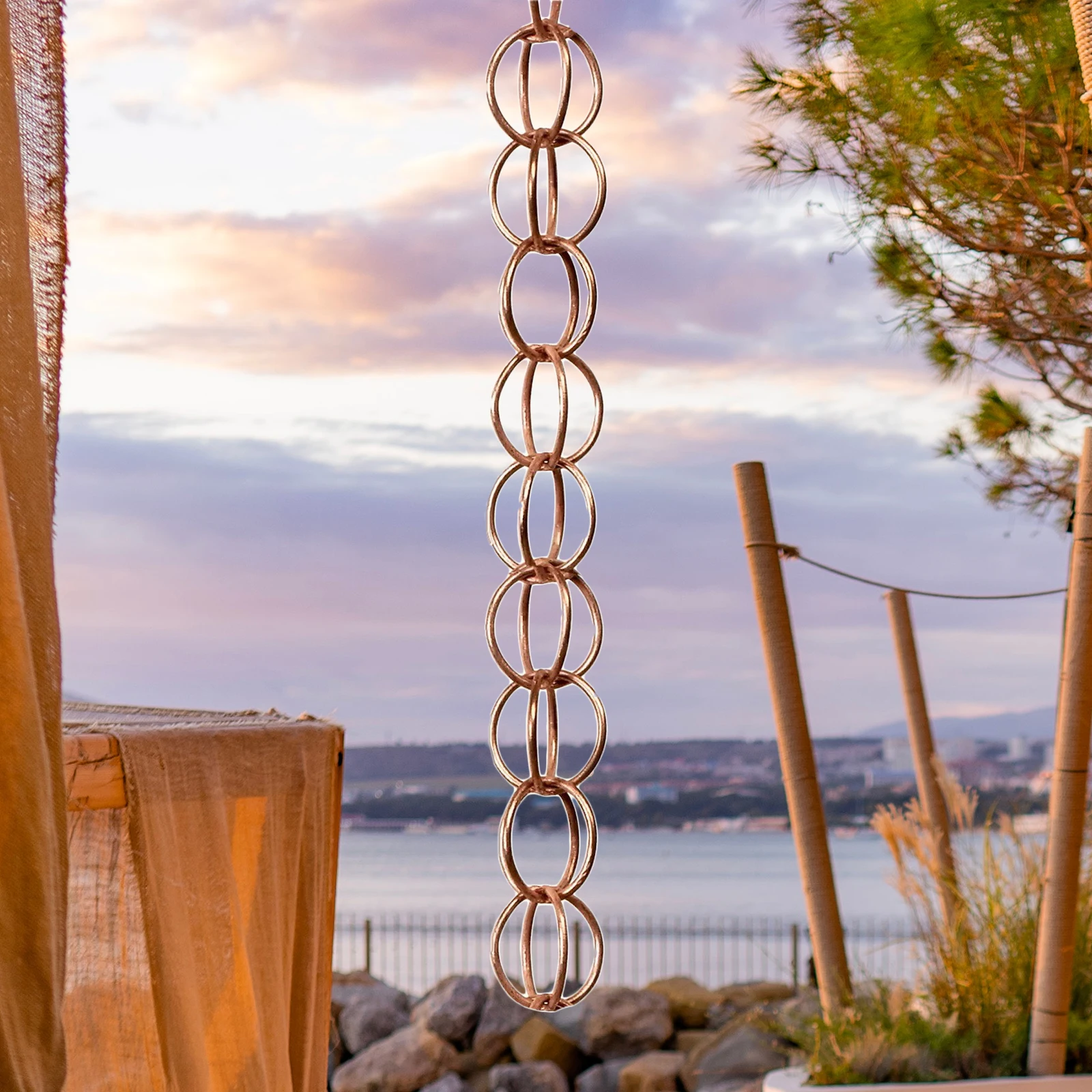 Bird Rain Chains for Gutters Yard Gazebos Decorative Replacement Downspouts Cup Rain Chain Divert Water Roofs Awnings Sheds