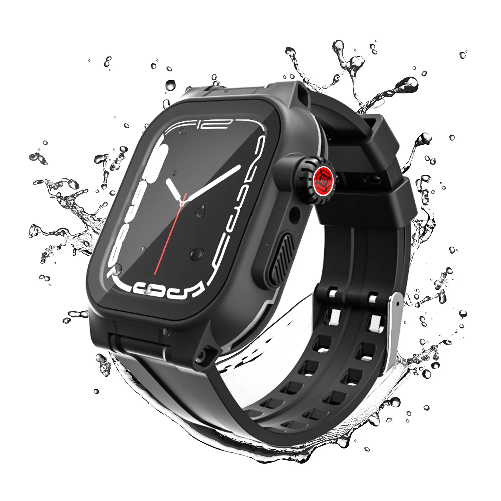 

Водонепроницаемый спортивный ремешок SHELLBOX для Apple Watch 7, силиконовый ремешок для Apple watch серии 7, 41 мм, 45 мм