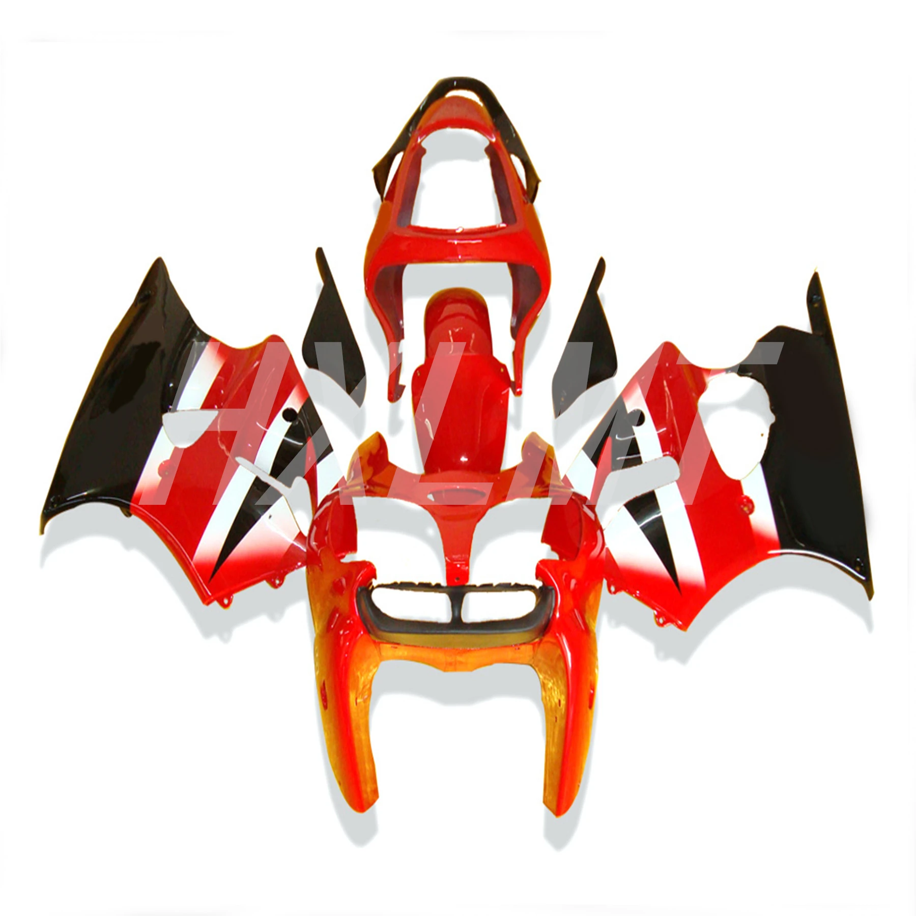 Custom Fairings Kit For KAWASAKI Ninja ZX6R 636 00 01 02 ZX 6R 636 2000 2001 2002 Injection Green Flames Red Bodywork Set - Image 5