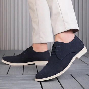 Mens Dress Shoes Legitimate Leather Shoe PU Suede Casual Men Designer Social Male Black Business Luxury Men's Wedding Summer Man