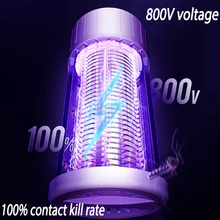 LED Anti Mosquito Repellent Killer Portable Bug Zapper Rechargenable Camping Anti Fly Trap Indoor Electronic Mute Insect KillerG