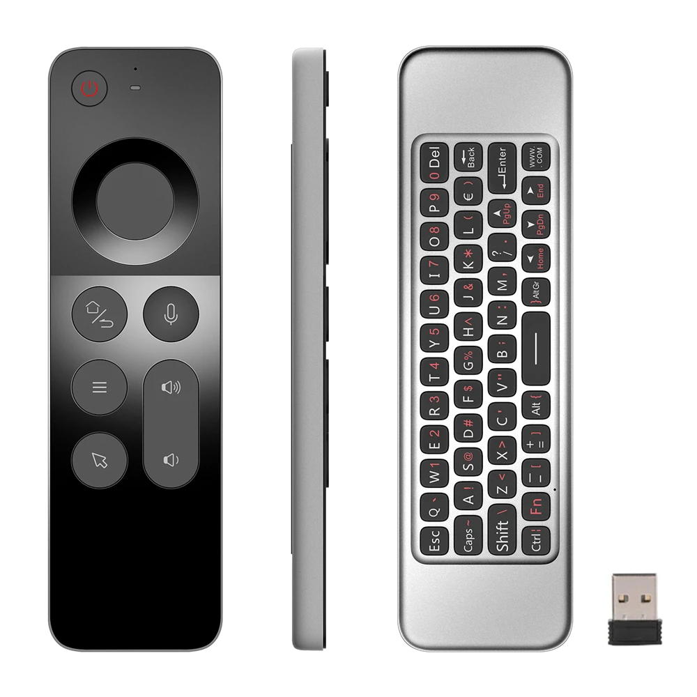 W3 Voice Air Mouse Remote Control 2.4G English Handheld Mini Wireless Keyboard With USB Receiver for Android TV BOX Windows PC