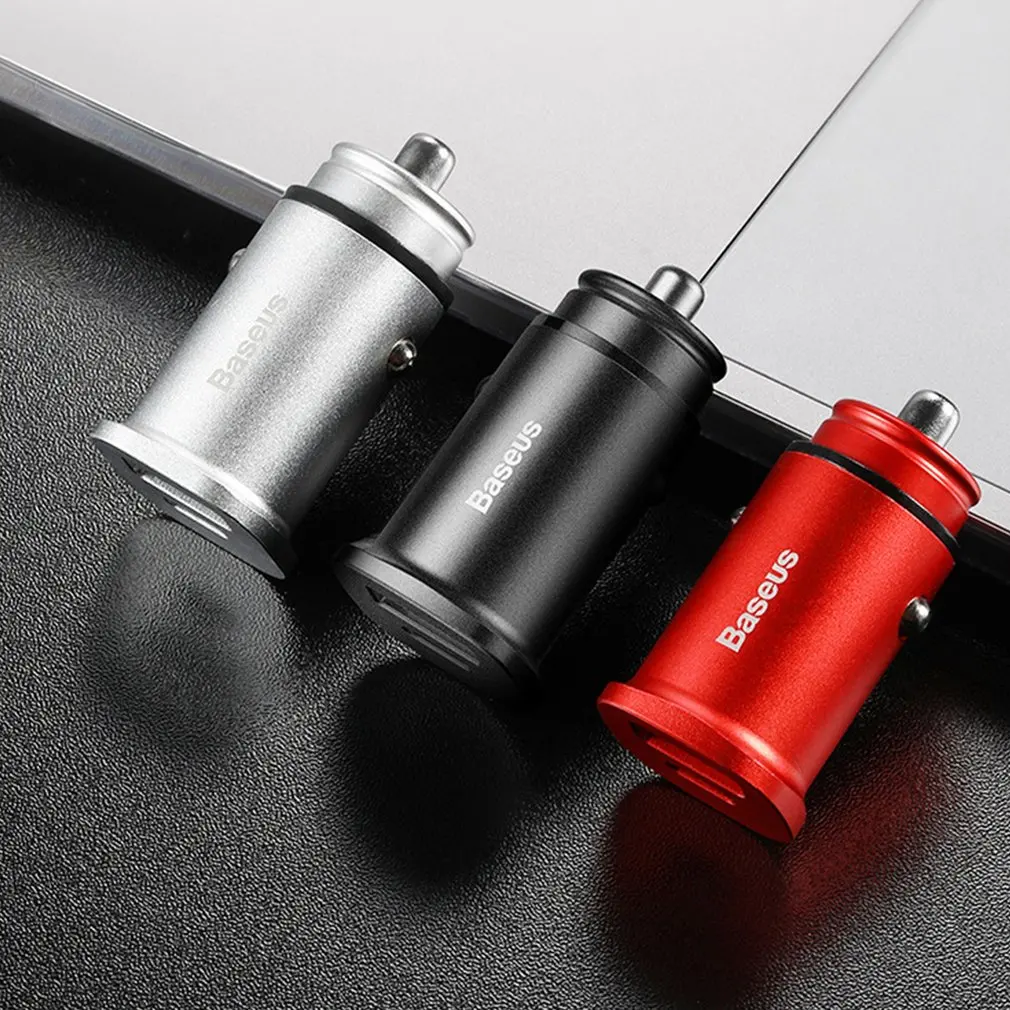 Автомобильное зарядное устройство Mini с двумя USB-портами автомобильное для