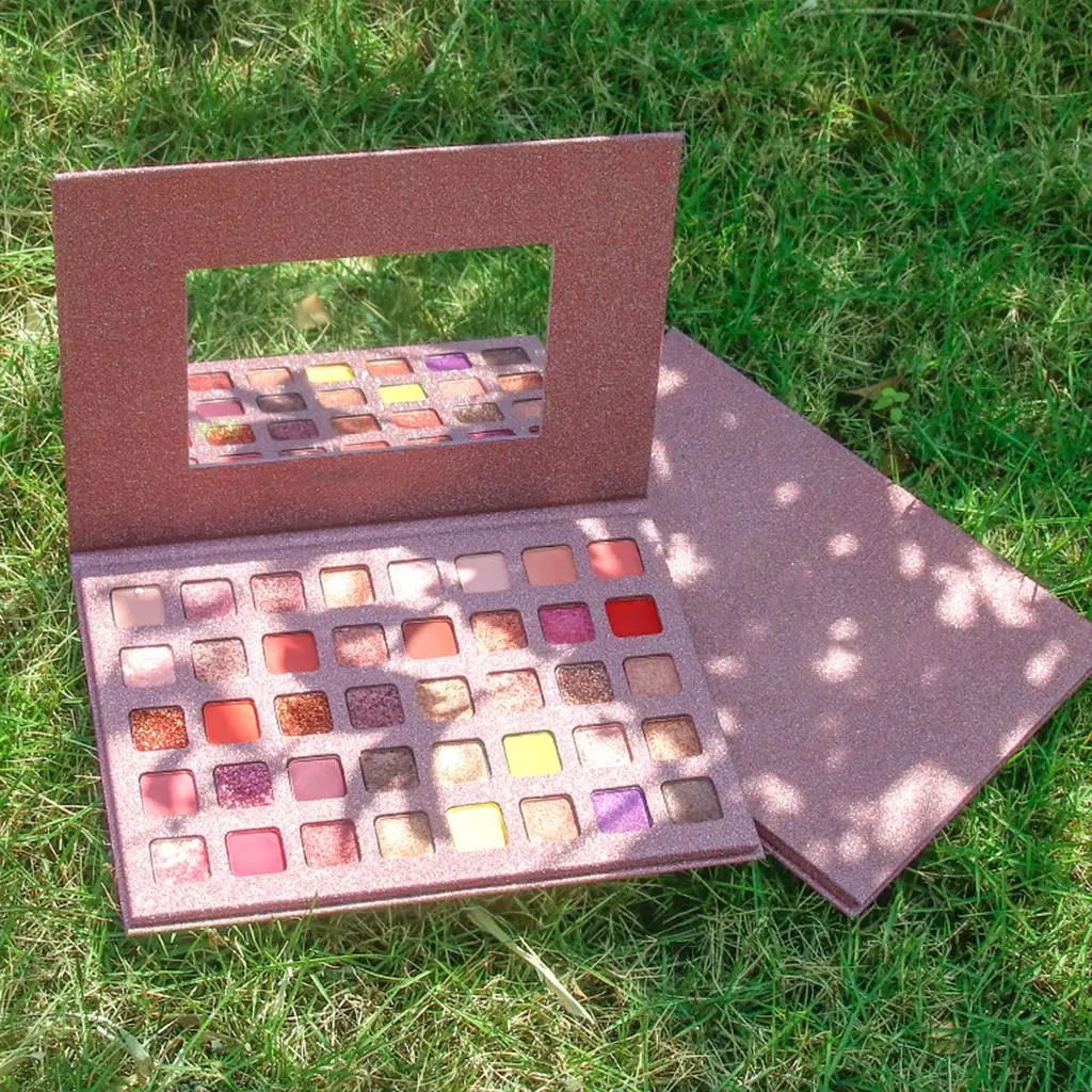 40 Colors Eyeshadow Foldable Case Colorful Smooth Blended Festival Gift Vibrant Colors Matte Shimmer Glitter Women