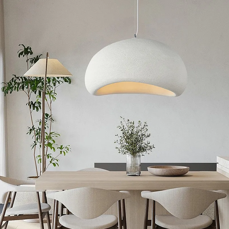 

Designer recommended wabi-sabi Fashion simple white gray simple kitchen restaurant bar living room E27 hot selling chandelier