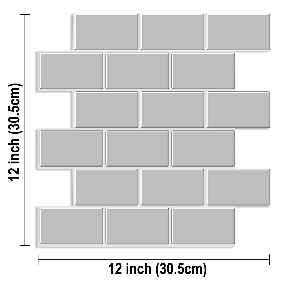 10pcs Self-adhesive Subway Wallpaper 12"x12" Kitchen Anti-splash Wall Tile Stickers For Balcony Sink Bathroom Restaurant Decor self adhesive wallpaper self adhesive stickers wall stickers adhesive wallpaper decorative tile stickers kitchen wall sticker