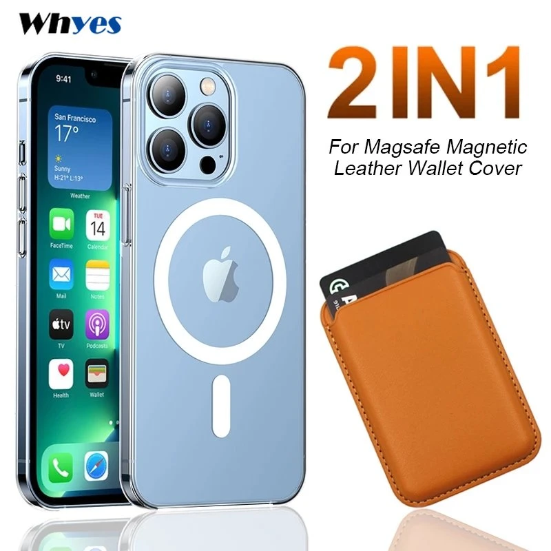 For Magsafe Leather Card Clip For Iphone 14 13 12 Pro Max 13
