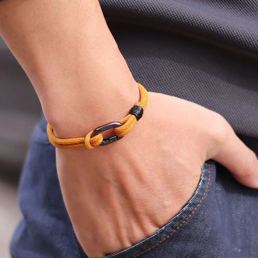 Men Handmade Thread Bracelet Outdoor Sports Stylish Knot