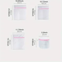 4 pièces/ensemble sac à linge en maille sac de rangement sac en maille sac de lavage fermeture éclair Machine à laver convient spécialement pour les sous-vêtements pulls 5