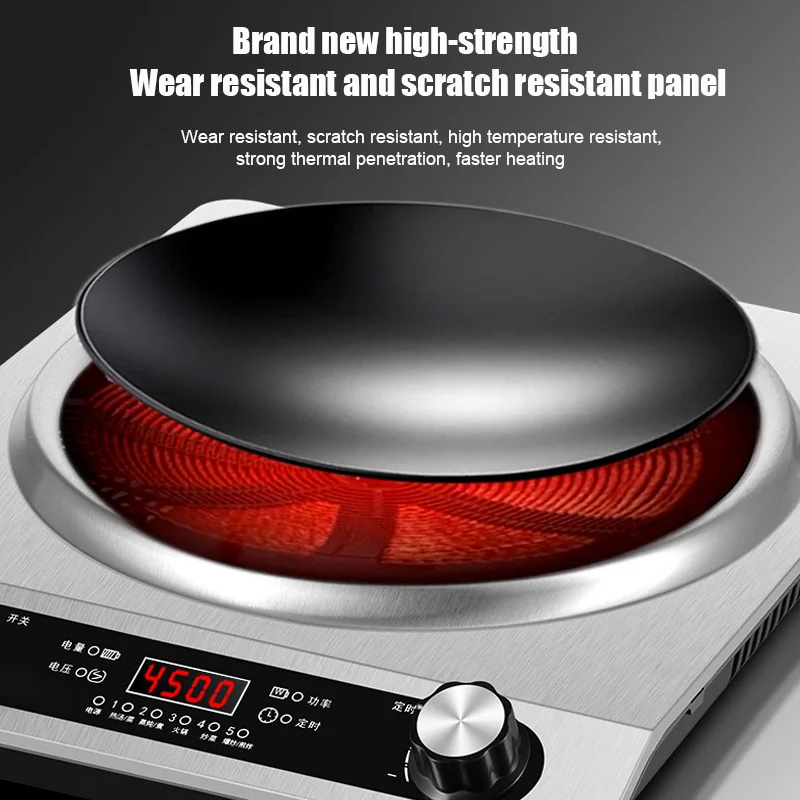 5000W Household Concave Induction Cooker High Power Intense Fire Non-Radiative Multifunction Stir Frying Electric Stove 4