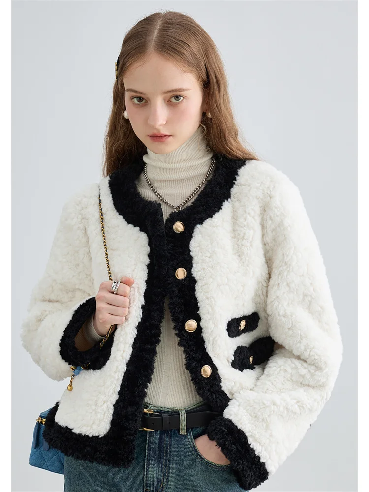 

MOLAN Winter Fashion Women Jacket Warm Lamb Wool Clothes Thick Korean Stylish Coat White Jacket Female Winter Jacket Coat