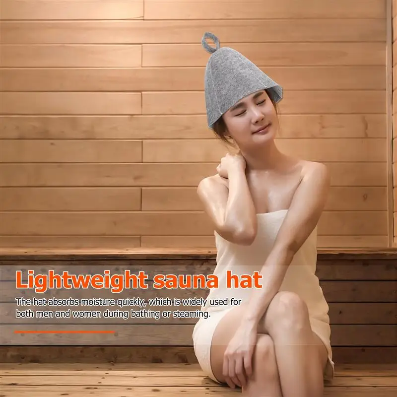 2Pcs Anti Heat Sauna Hat Thicken Wool Felt Shower Cap Hair Turban Quickly Towel Drying Towel Mens Costume Costume Hatsss Sauna