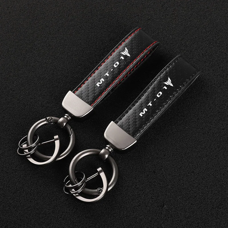 

High-Grade Carbon Fiber Motorcycle Keychain Holder Keyring for Yamaha MT01 MT-01 MT Accessories