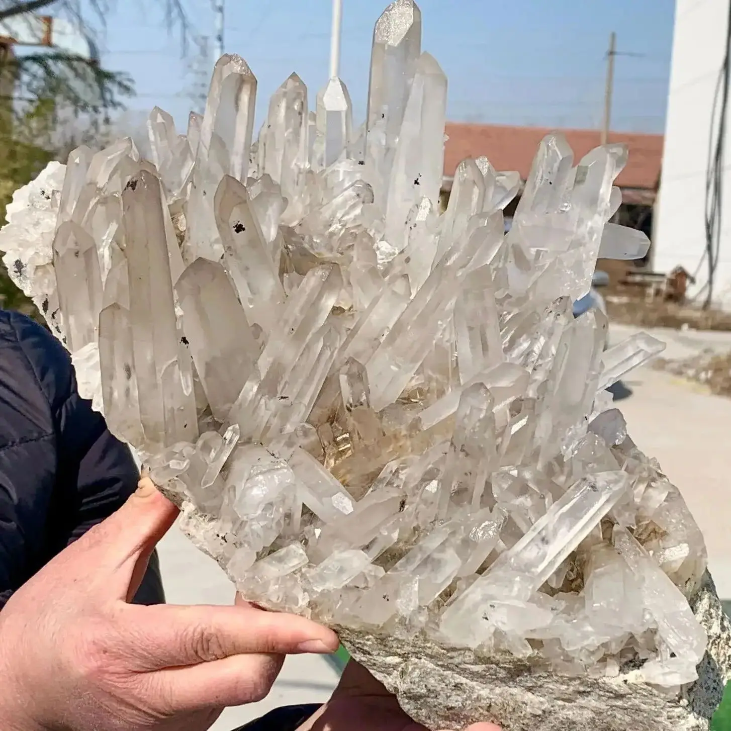 Huge Natural Rare White Crystal Cluster 2