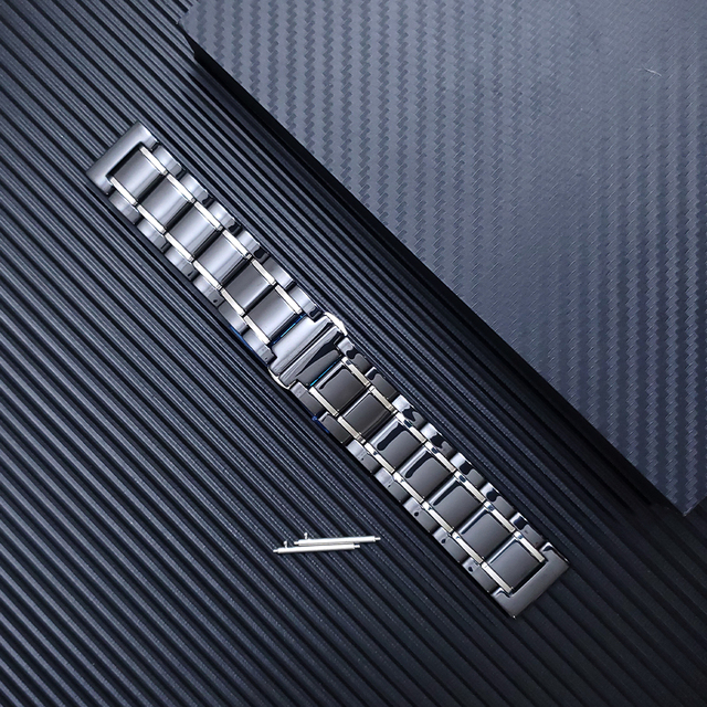 Strap For Samsung Galaxy Watch 3 45mm 41mm Ceramic Stainless Steel Watchband For Galaxy Watch 3 45mm 41 Butterfly Buckle