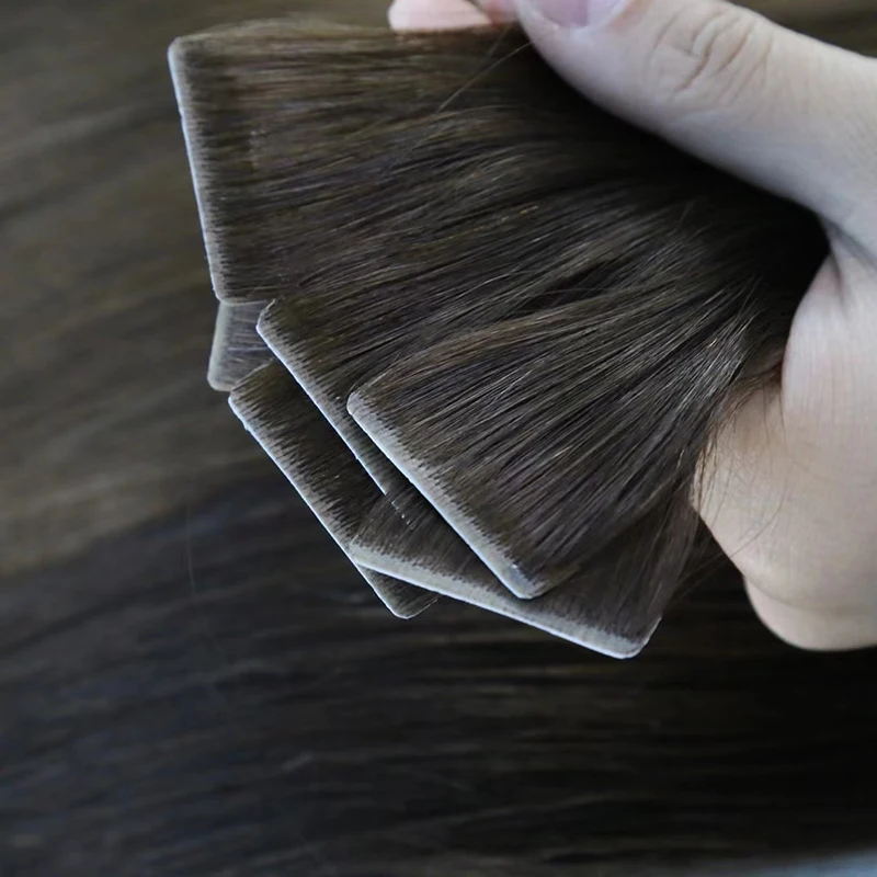 INVISIBLE Tape Straight Tape In Human Hair Extensions PU Skin Weft Remy Double Sided Adhesive Skin Weft Hair Extensions