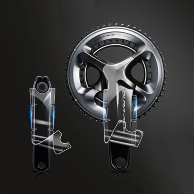 

3 Sheets Mountain Bike Crank Protective Film Cover Carbon Fiber Universal Tooth Plate Anti-collision MTB Crank Stickers