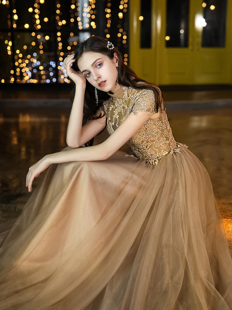 formal gold dress