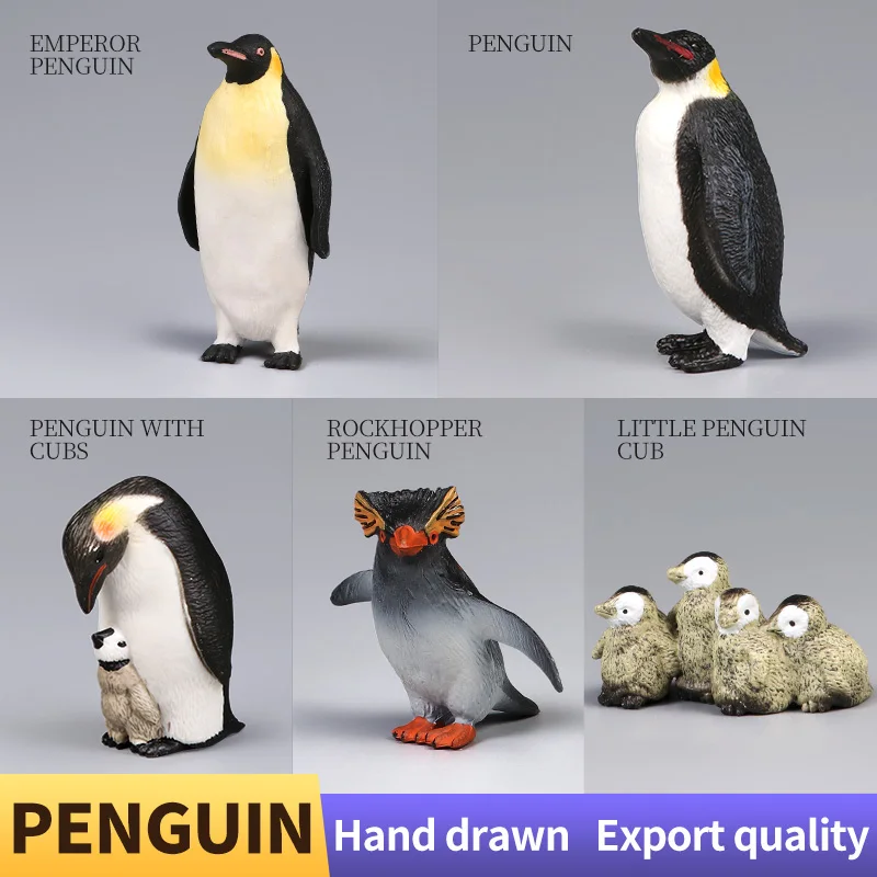 Sea Life South Pole Animals Penguin Cub Set Model Action Figures