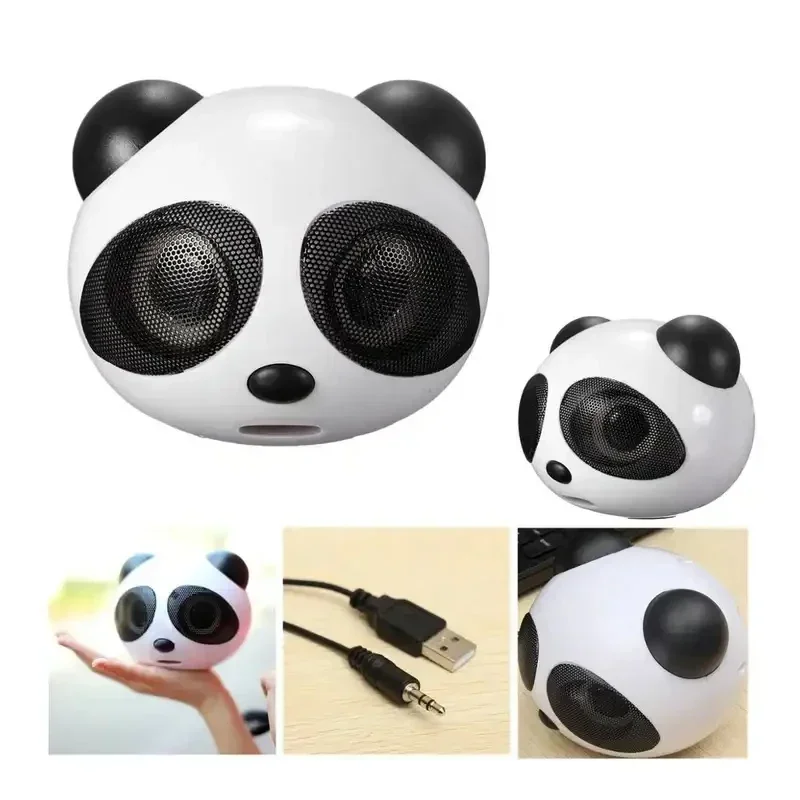 

Mini speaker Panda Desktop Laptop Cartoon Audio Multimedia Desktop Small Speaker Office Home Entertainment Subwoofer bluetooth
