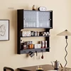 Creative Solid Wood Kitchen Cabinets Wall Mounted Storage Sideboard Nordic Kitchen Furniture Bedroom Glass Closet Kitchen Island 2