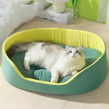 애완 동물 고양이 침대 따뜻한 쿠션, 소형 중형 대형견 수면 침대, 방수 바구니, 고양이 집 개집 매트 담요, 애완 동물 제품