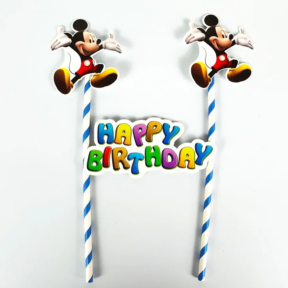 thumbnail image 1 of Suministros para fiestas temáticas de Mickey Mouse azul de Disney, fondo de cumpleaños para niñas, decoración, vaso, plato, cuchillo, tenedor, cuchara, cubiertos desechables, 1 of 5