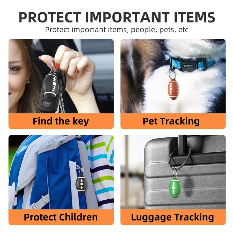 Apple Find My Compatible Smart Tracker MFi Certified Bluetooth Locator with GPS for Keys, Bikes, Kids, Pets, Anti-Loss Reminder
