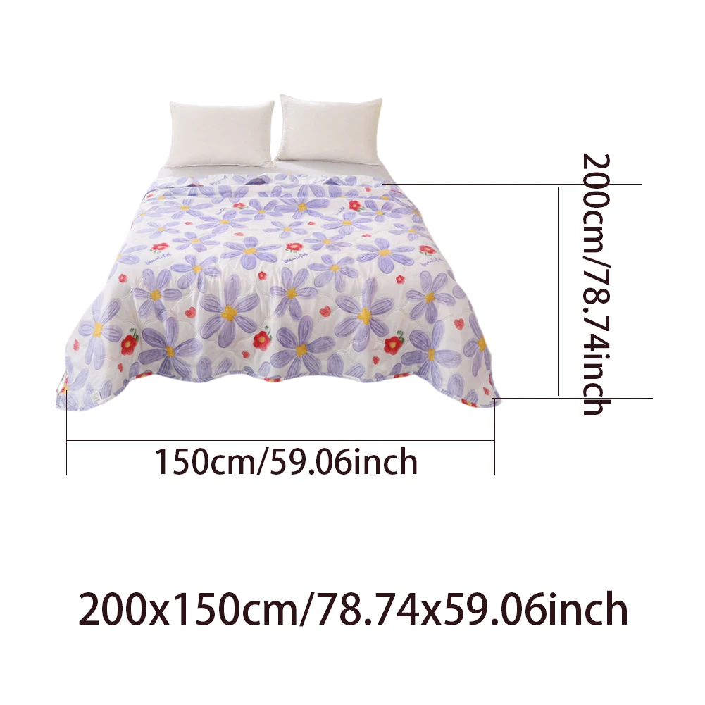 여름철 야간 땀에 대비한 냉감 통기성 타월 이불, 쿨링 컴포터 150x200cm