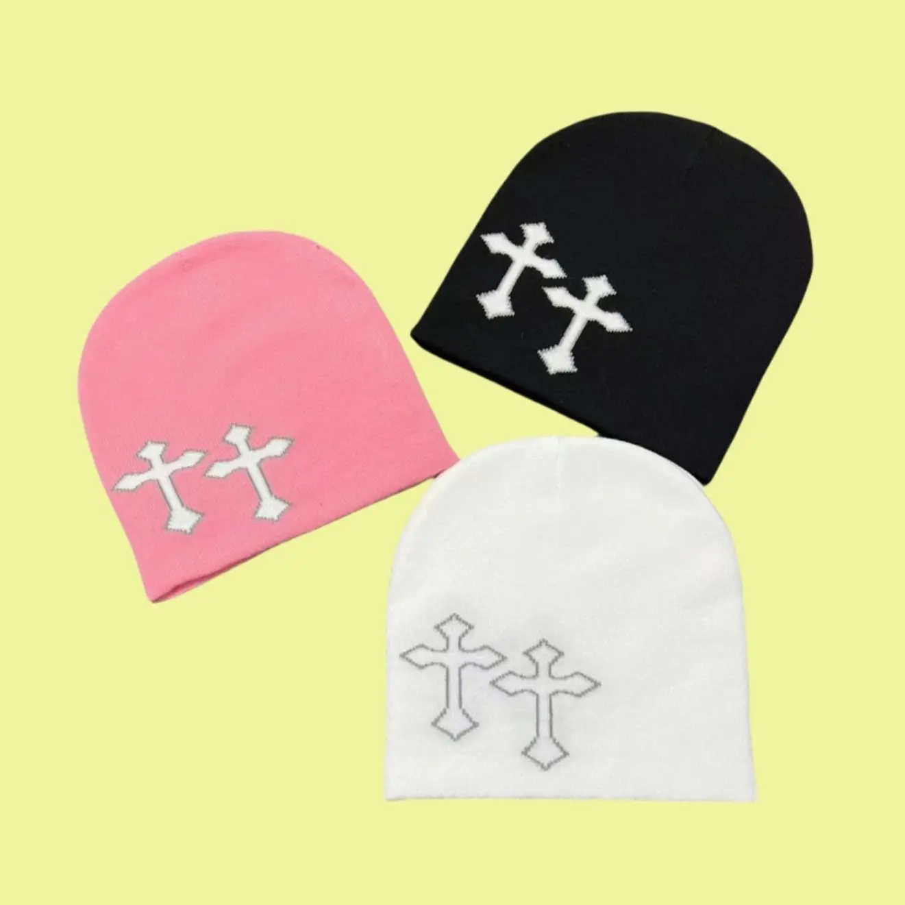 

New Orthodox Cross Bonnet Hats Cool Knit Hat For Women Men Winter Warm Christian Jesus Religion Religious Skullies Beanies Caps