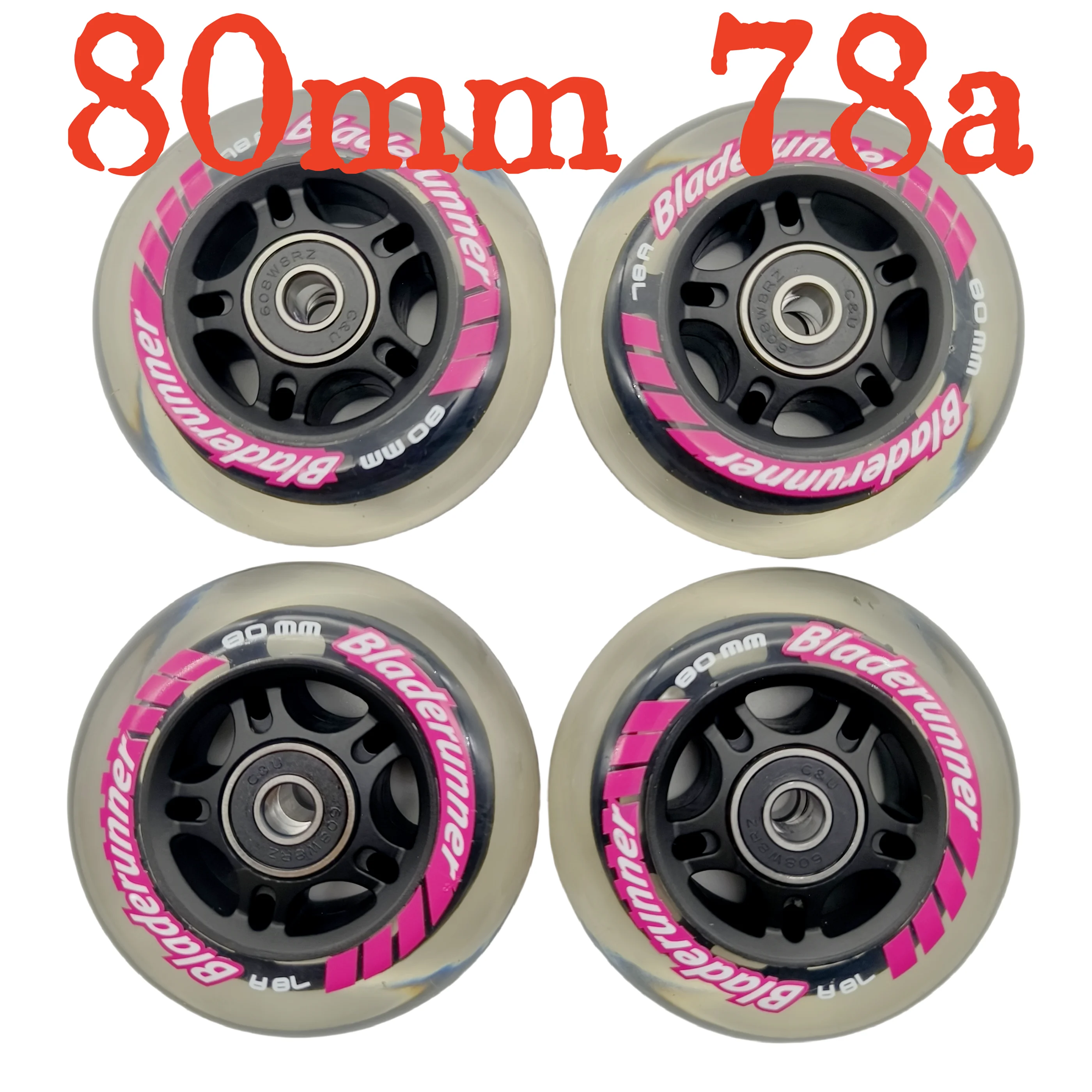 Skate Wheel Roller Wheel 80mm 78a 80a 82a 84a 85a including Bearings