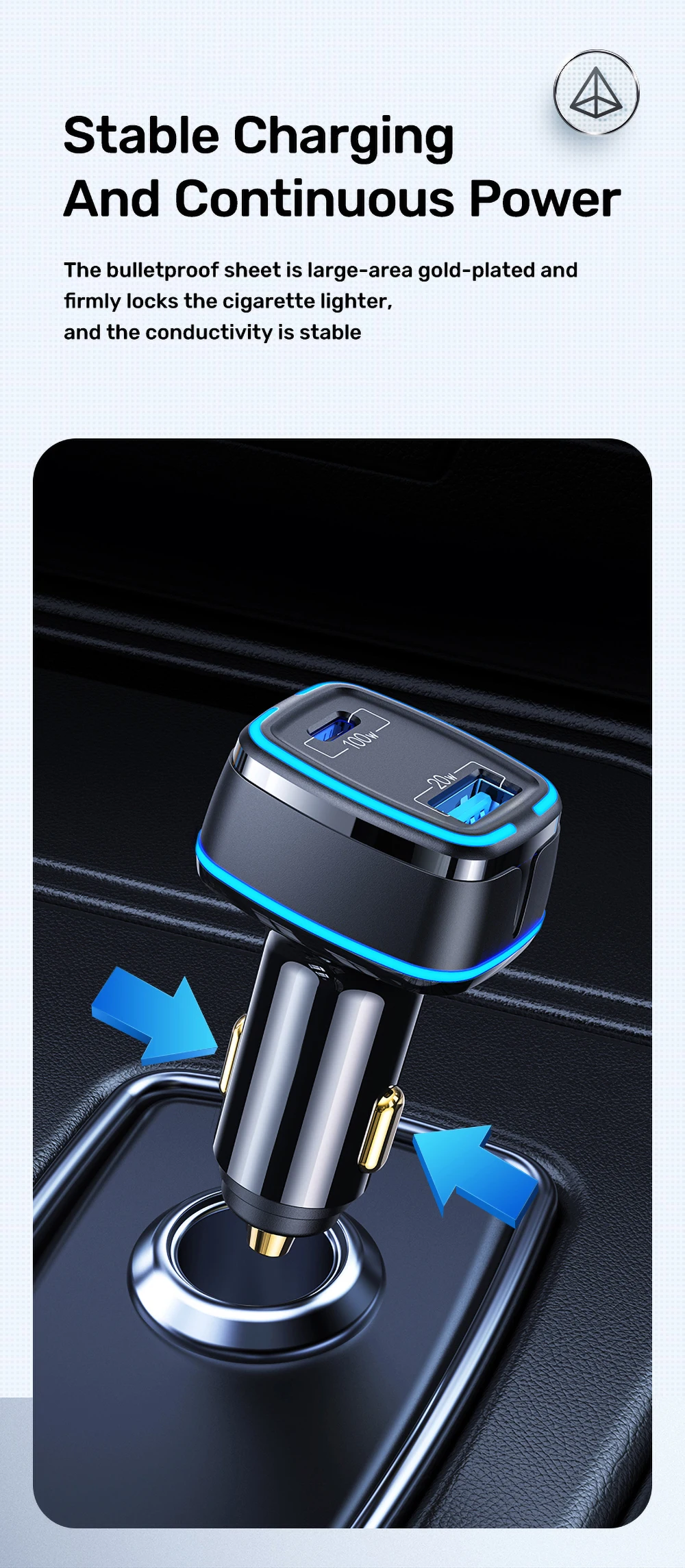 120W USB Car Charger Quick Charge QC VOOC SCP AFC Car USB Charger for Samsung Xiaomi Huawei PD USB C Charger For iPhone Macbook usb quick charge 3.0
