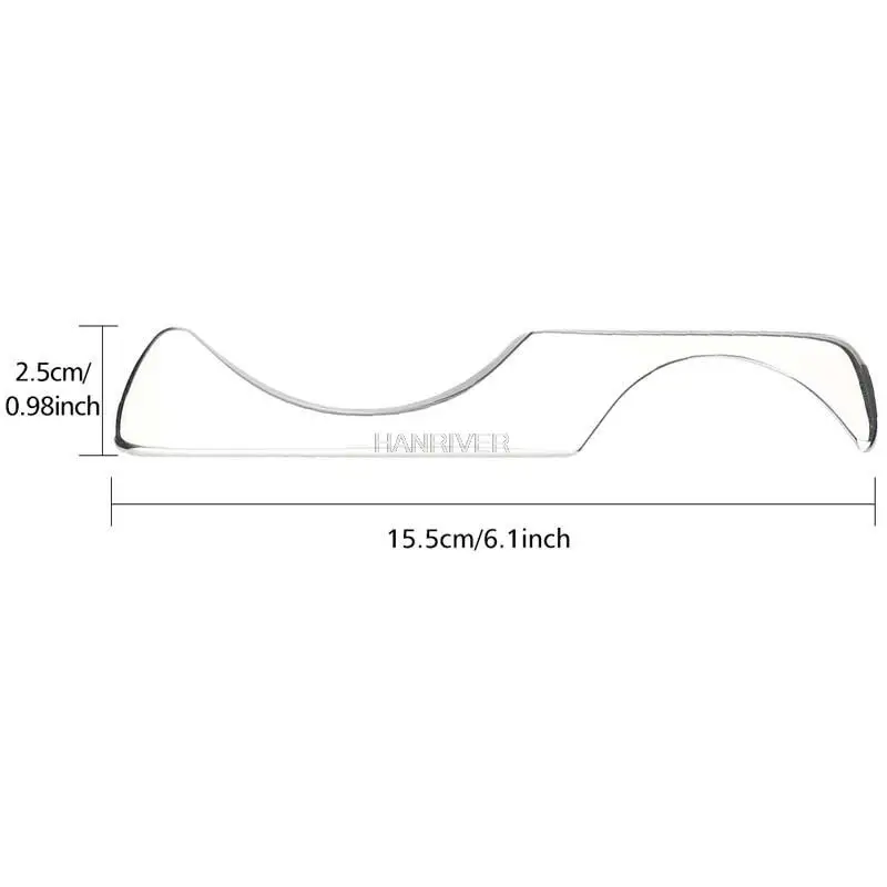 Streamlined mirror stainless steel fascia scraping board, massage muscles, dredge meridians, loosen knives, fascia knives