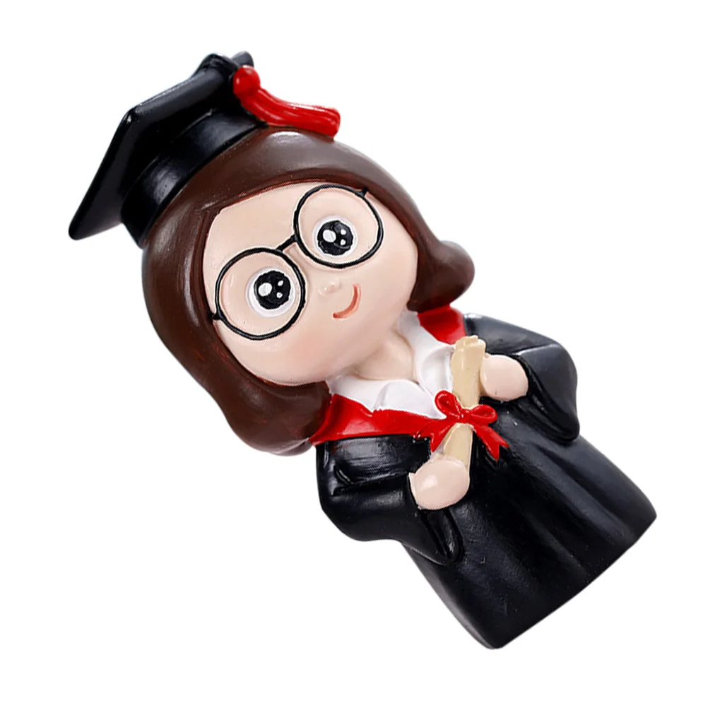 

Mini Figurine Baking Cake Decoration Graduation Ornament Girl Cartoon Topper Student Graduation Party Decorations for Boy/Girls