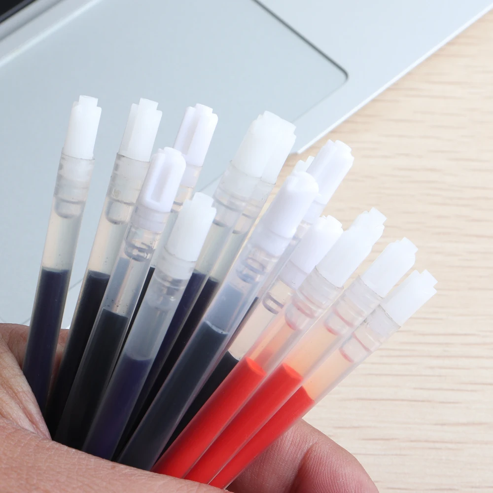 G2 Refill Plastic Gel Pen Refills Length 9.9cm Writing Point 0.5mm Ink Colors Red Black Blue For School 10Pcs Genkky gel pen refills