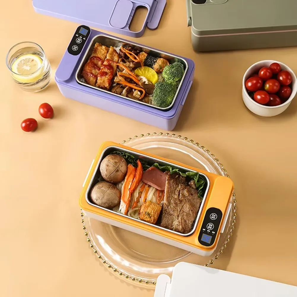 Description Picture 5 of itemPortable Wireless Electric Lunch Box Food Heater W/1.5L Removable Stainless Steel Container Heated Lunch Box For Office/Travel