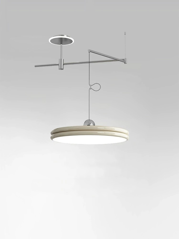 

Creative Restaurant Pendant Iron Art Restaurant Bar Table Lamp Modern and Simple UFO Rocker Arm Restaurant Pendant