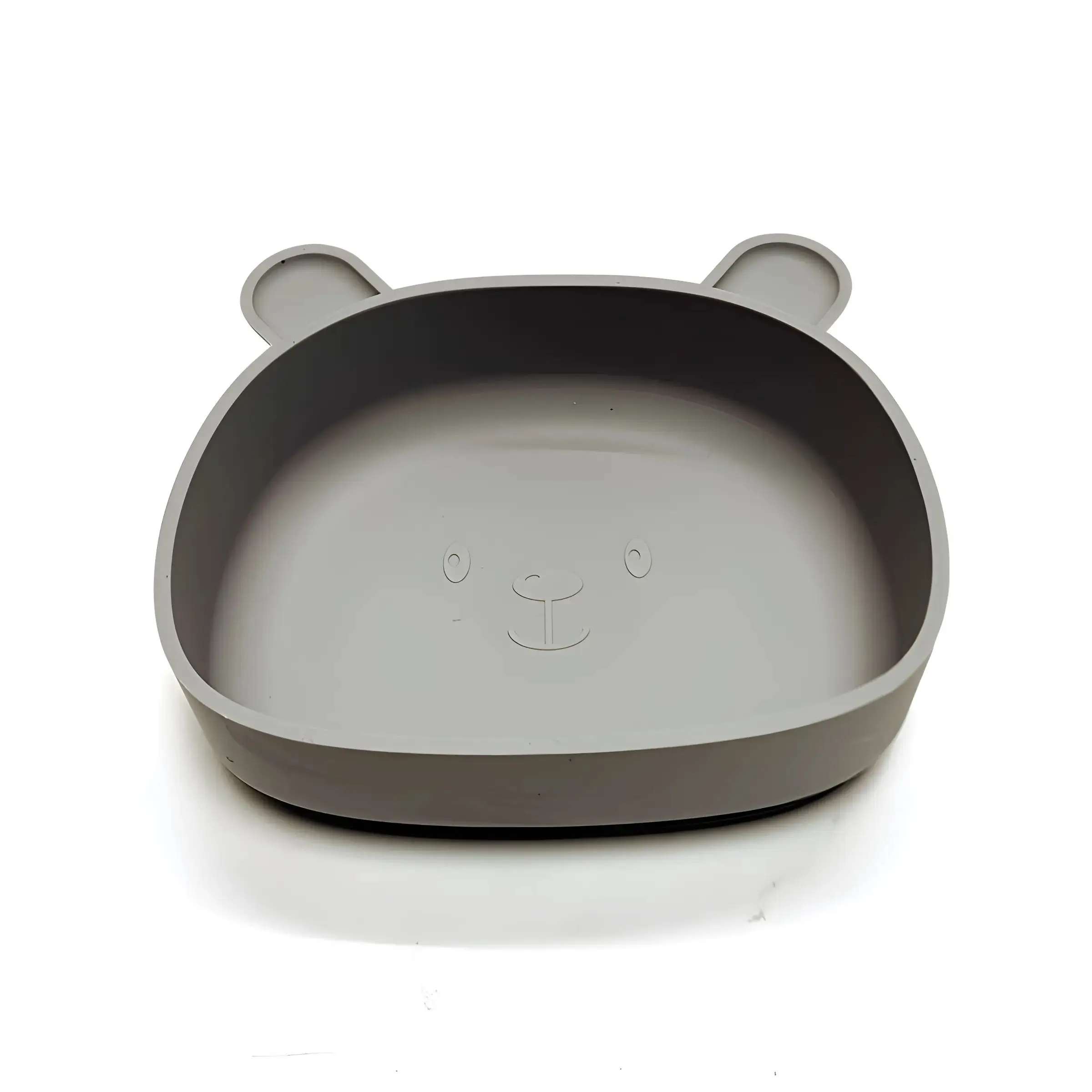 Children's silicone dinner plate baby auxiliary bowl suction cup bear cartoon dinner plate fall-proof anti-scald tableware 4