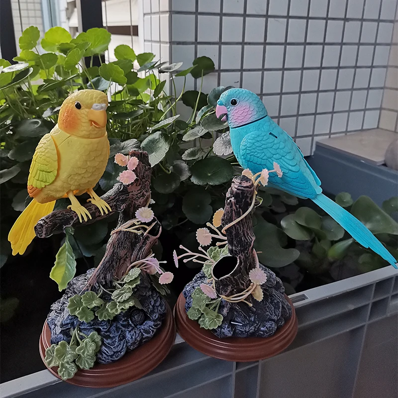 Electric Singing Voice-Activated Simulated Bird Toy Musical Parrot Magpie Model Electronic Pets Rockery Garden Decorations 6 Electric Singing Voice-Activated Simulated Bird Toy Musical Parrot Magpie Model Electronic Pets Rockery Garden Decorations 6