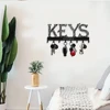 Metal Wall Mounted Storage Rack Floating Key Holder Hook, Adhesive/Punching Installation Storage Rack 4