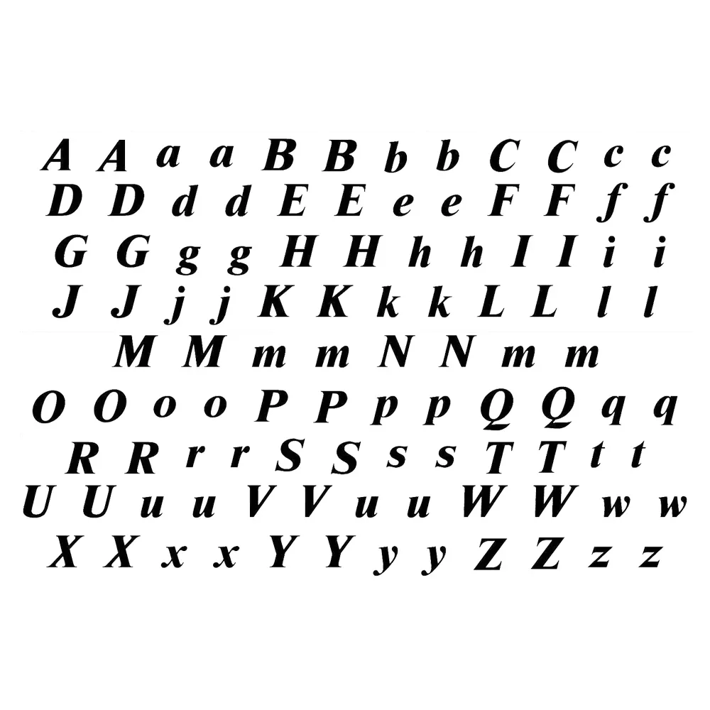 혼합 비닐 데칼 AZ A-Z 스티커 공예 DIY 알파벳 문자 캡스럼 소문자