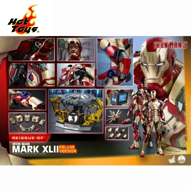 

In Stock Hottoys 1/4TH QS008 IRON MAN MK42 Deluxe Version Marvel Original Anime Action Figures Collectible Model Toys