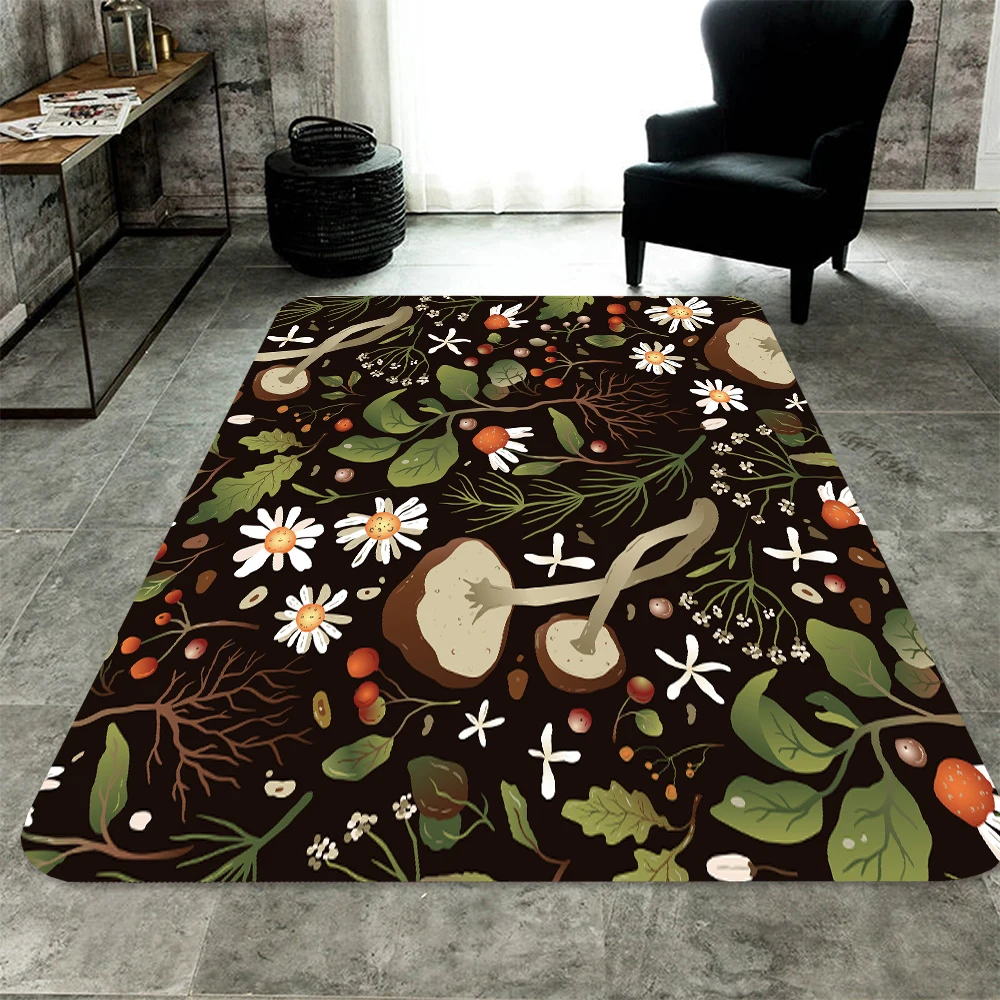 Mushroom Doormats, Indoor Outdoor Non Slip Mat, Durable Washable