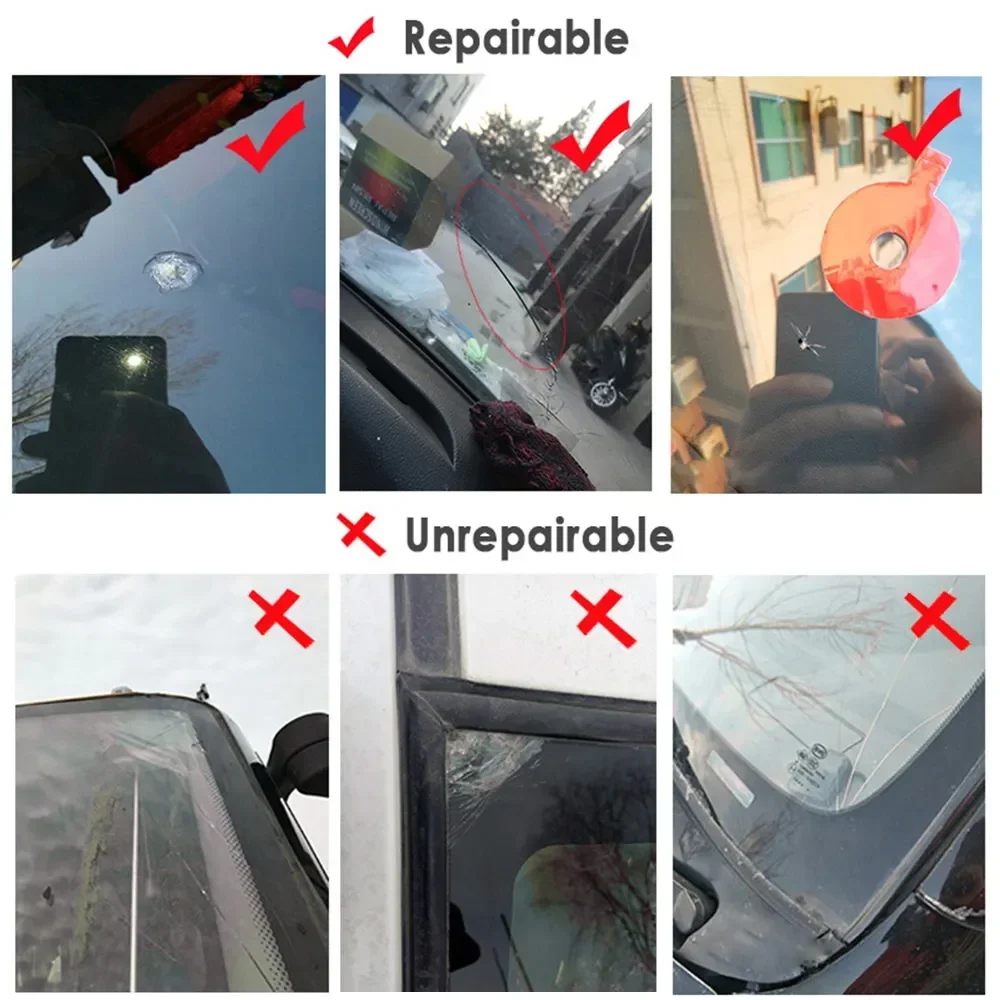 Car Windshield Glass Cracked Repair Agent Window Glass Scratch Nano Repairing Set Crack Restore Traceless Curing Glue Tools