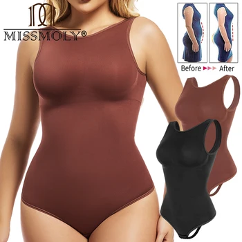 MISSMOLY Women Body Shaper girocollo Backless canotte vita Trainer Tummy Control Shapewear perizoma Butt Lifter Body 1