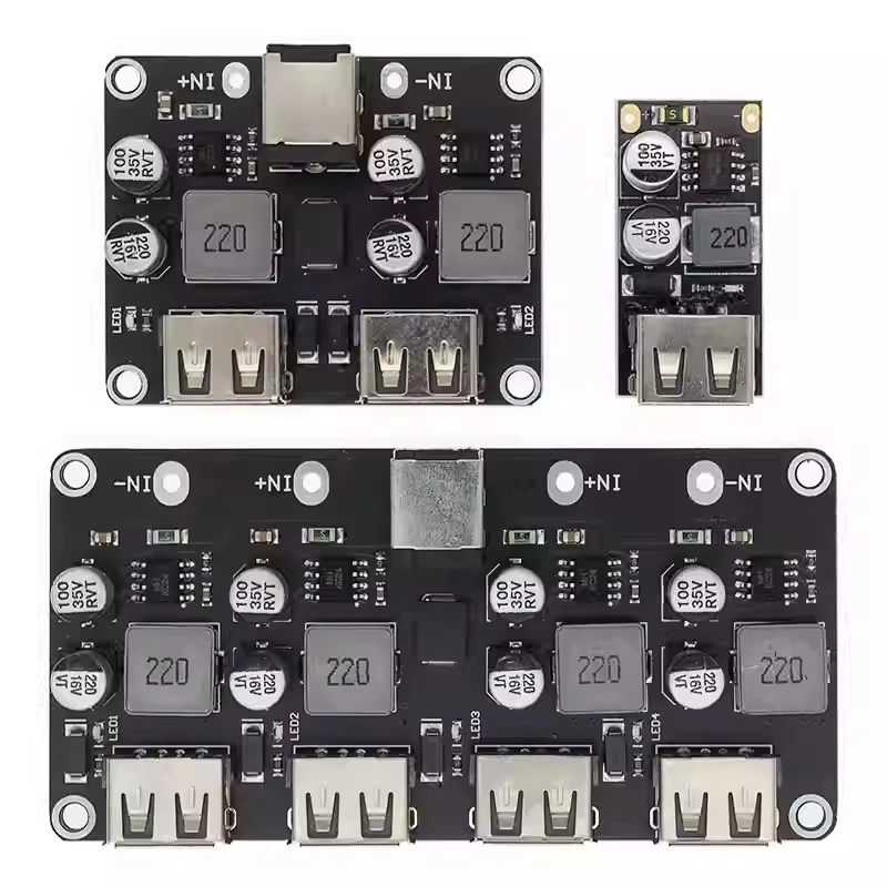 1/2/4 채널 USB QC3.0 9V12V24V 5V DC-DC 벅 컨버터 충전 스텝다운 모듈